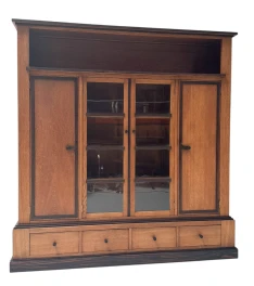Art Deco Modernist Four-Door Bookcase, 1920s